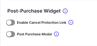 Shopify post purchase modal setting